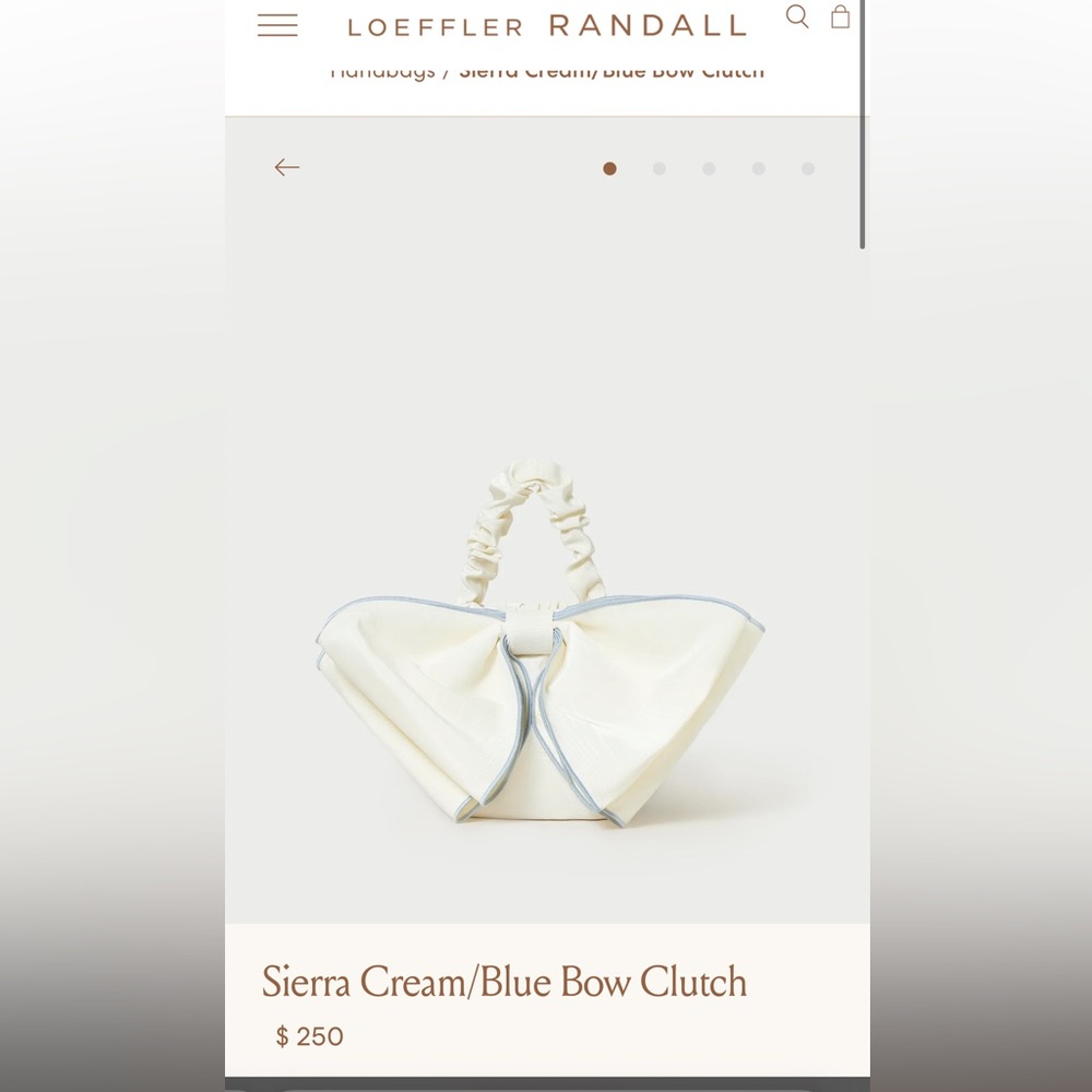 ISO!! Loeffler Randall Bow Clutch